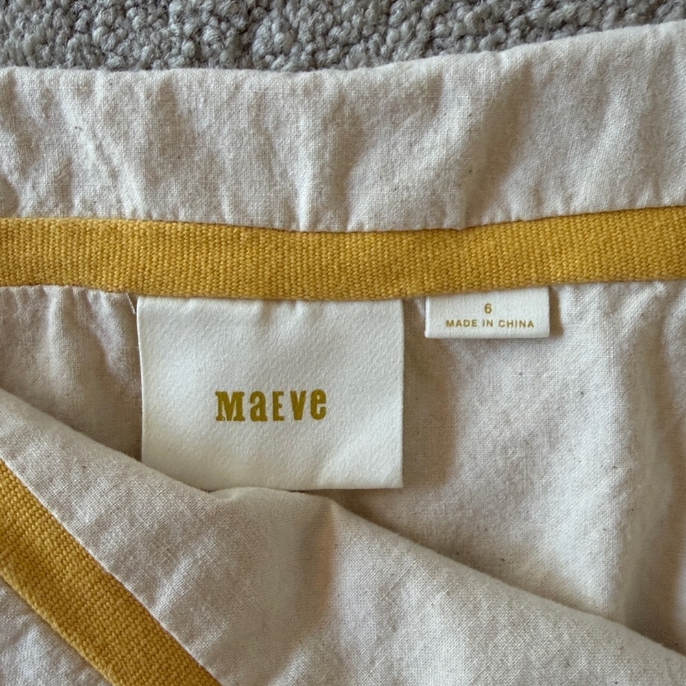 Maeve by Anthropologie Mustard Yellow Corduroy Super Wale Skirt size 6 - Picture 7 of 9